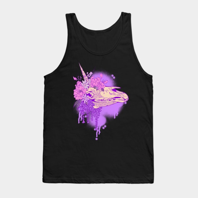 Unicorn Skull Tank Top by WtfBugg